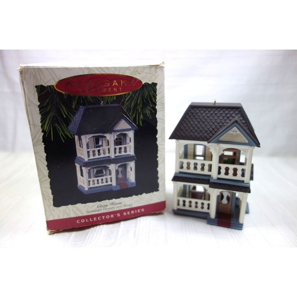 Cozy Home 1993 Hallmark Collector's Series Keepsake Ornament #10 Nostalgic House - Picture 1 of 12